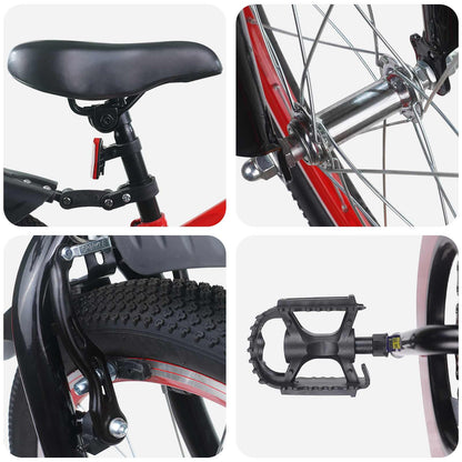 Kinderfahrrad 22 Zoll für 7-12 Jahre alt Blau Schwarz