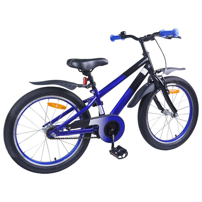 Kinderfahrrad 22 Zoll für 7-12 Jahre alt Blau Schwarz