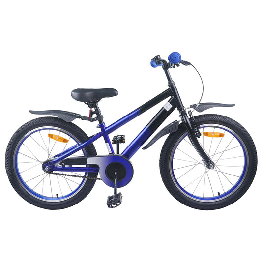 Kinderfahrrad 22 Zoll für 7-12 Jahre alt Blau Schwarz