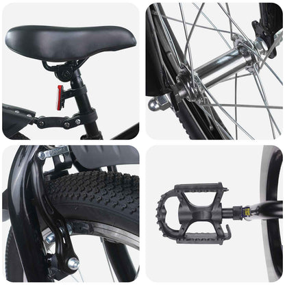 Kinderfahrrad 20 Zoll für 6-11 Jahre alt Schwarz