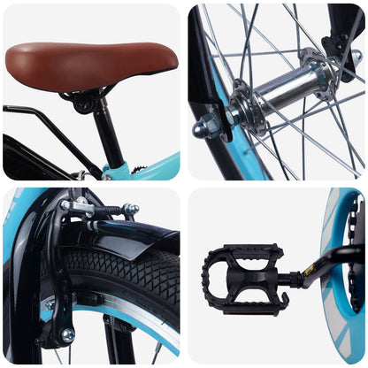 Kinderfahrrad 20 Zoll für 6-11 Jahre alt Himmelblau