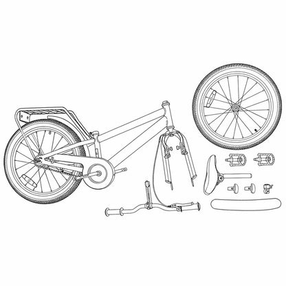Kinderfahrrad 20 Zoll für 6-11 Jahre alt Grün