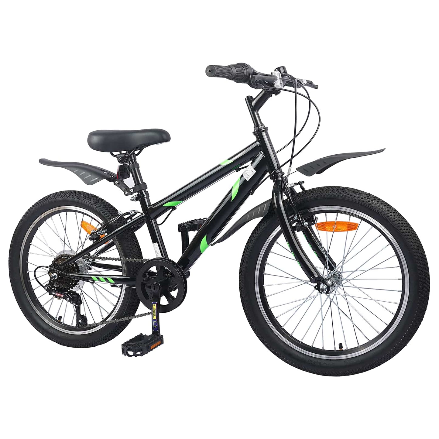 Kinderfahrrad 24 Zoll 6-Speed für 8-12 Jahre alt Schwarz