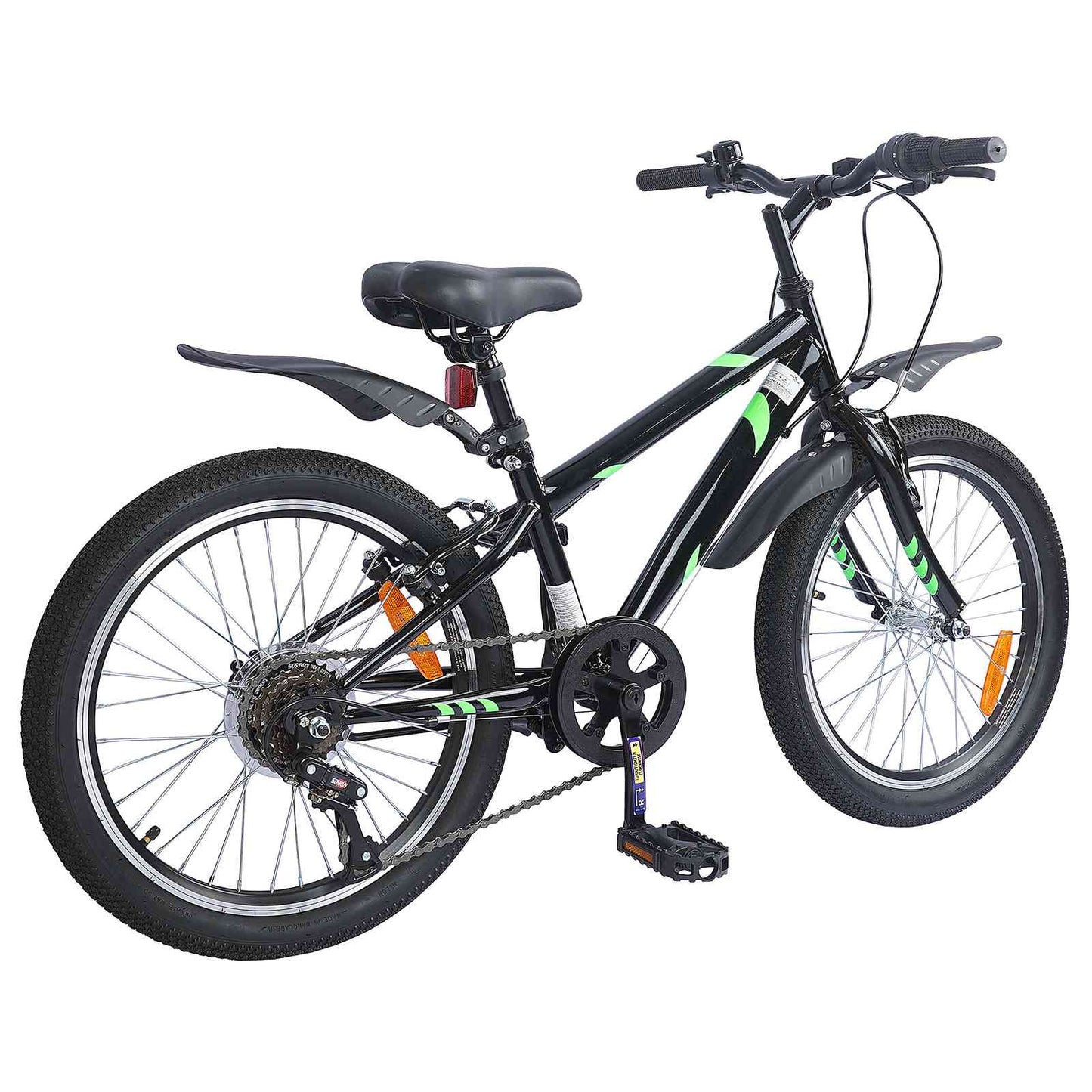 Kinderfahrrad 24 Zoll 6-Speed für 8-12 Jahre alt Schwarz