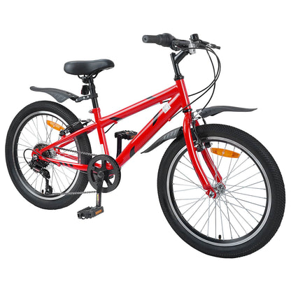 Kinderfahrrad 24 Zoll 6-Speed für 8-12 Jahre alt Rot