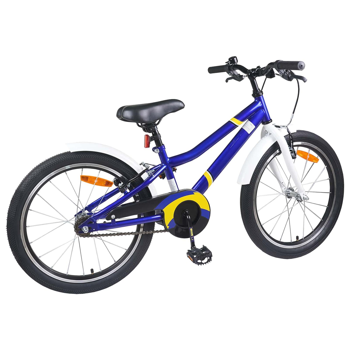 Kinderfahrrad 22 Zoll für 7-12 Jahre alt Blau Weiß