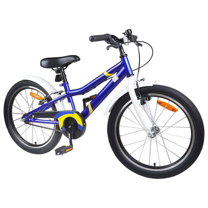 Kinderfahrrad 24 Zoll für 8-12 Jahre alt Blau Weiß