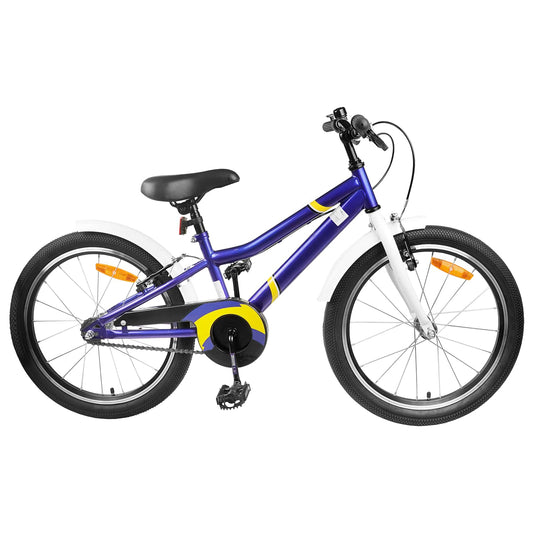 Kinderfahrrad 24 Zoll für 8-12 Jahre alt Blau Weiß