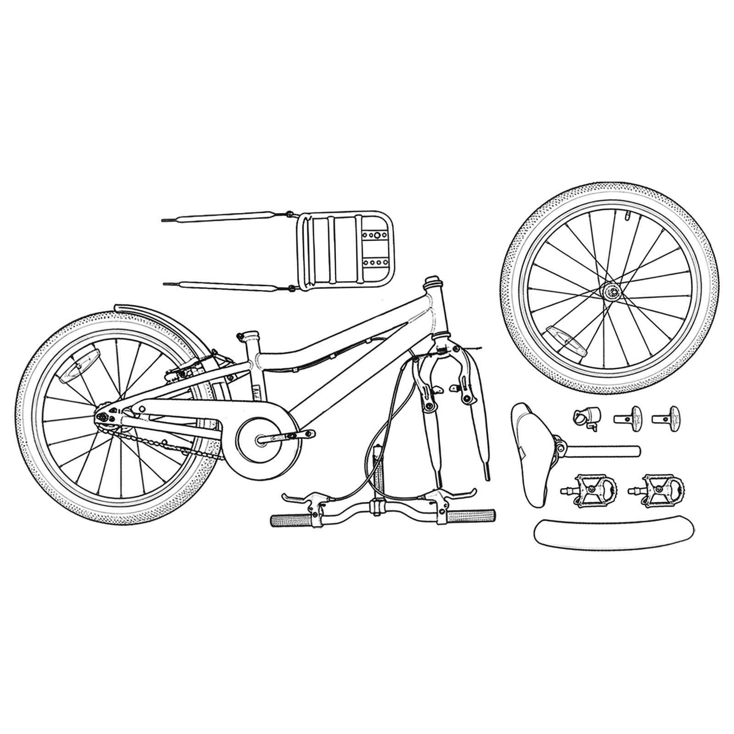 Bicicletta per bambini da 20 pollici per bambini dai 6 agli 11 anni Arancione Nero