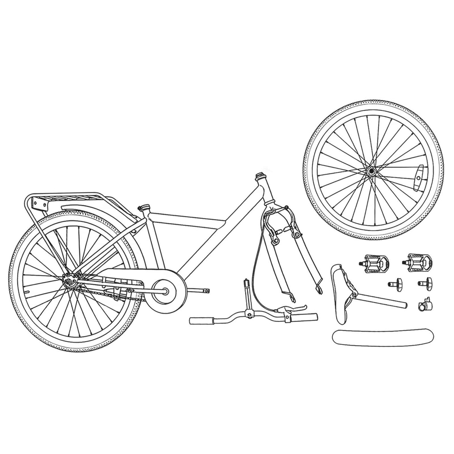 Kinderfahrrad 24 Zoll für 8-12 Jahre alt Dunkelblau