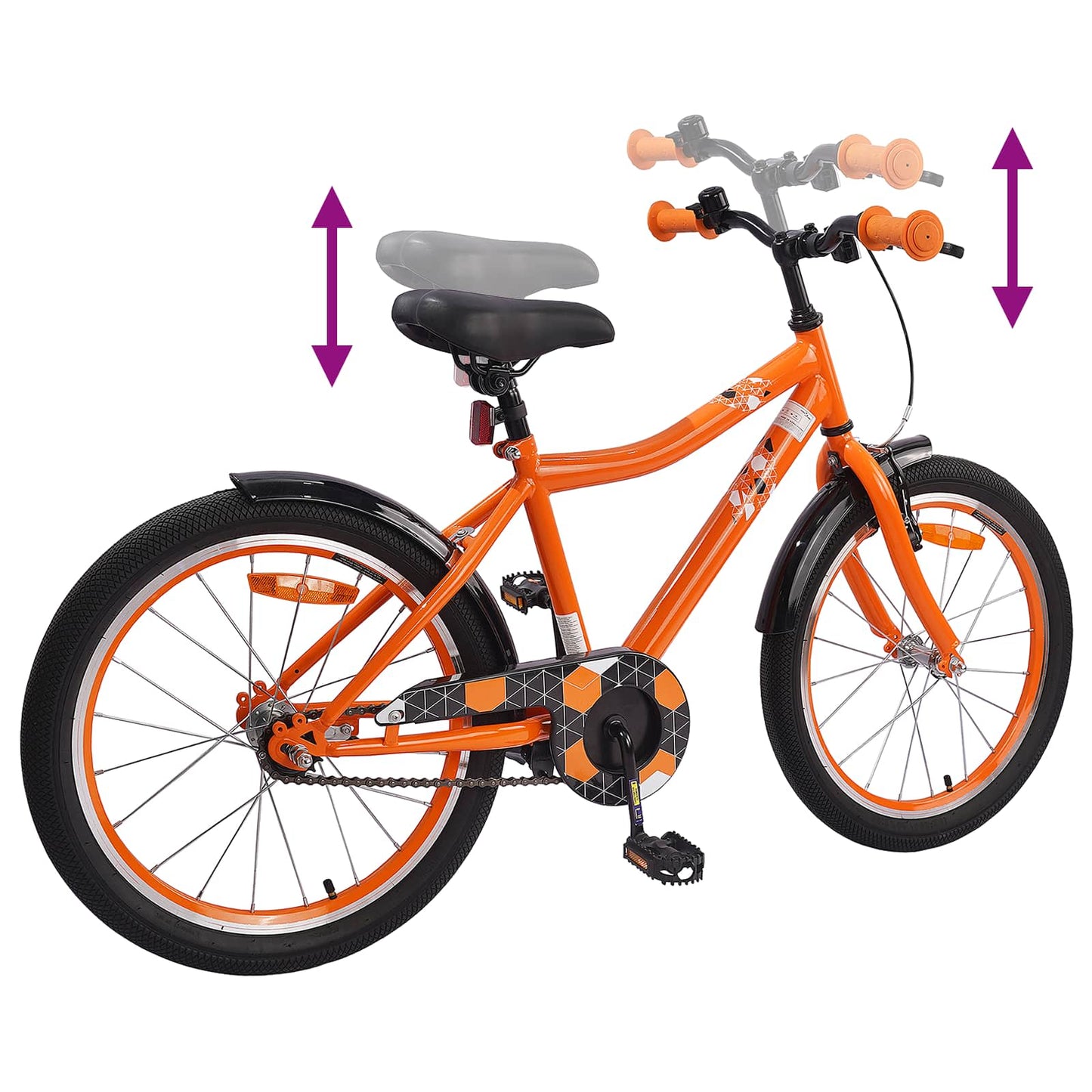 Kinderfahrrad 20 Zoll für 6-11 Jahre alt Orange