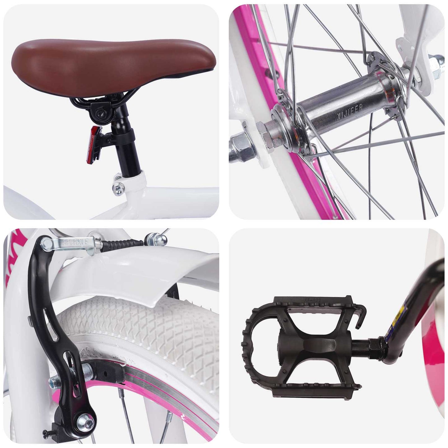 Kinderfahrrad 18 Zoll für 5-7 Jahre alt Weiß