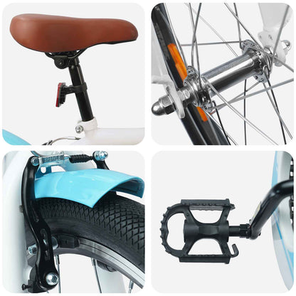 Kinderfahrrad 20 Zoll für 6-11 Jahre alt Himmelblau