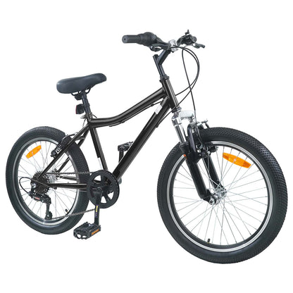 Kinderfahrrad 24 Zoll 6-Speed für 8-12 Jahre alt Schwarz