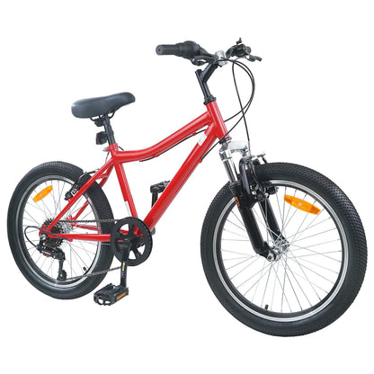 Kinderfahrrad 24 Zoll 6-Speed für 8-12 Jahre alt Rot