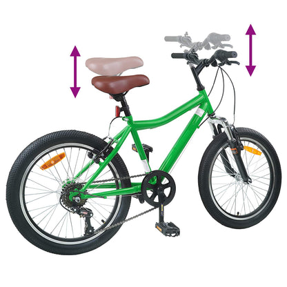 Kinderfahrrad 20 Zoll 6-Speed für 6-11 Jahre alt Grün