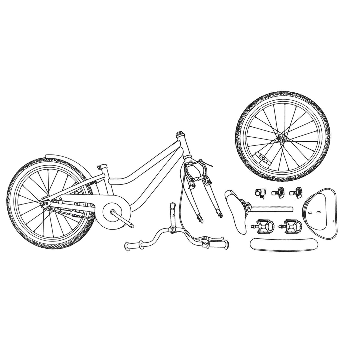 Kinderfahrrad 20 Zoll für 6-11 Jahre alt Weiß