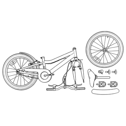 Kinderfahrrad 22 Zoll für 7-12 Jahre alt Weiß