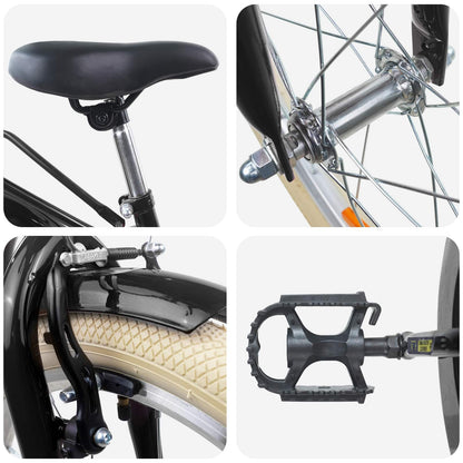 Kinderfahrrad 24 Zoll für 8-12 Jahre alt Schwarz