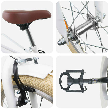 Kinderfahrrad 24 Zoll für 8-12 Jahre alt Weiß