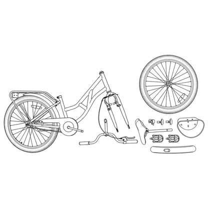 Kinderfahrrad 24 Zoll für 8-12 Jahre alt Hellrosa