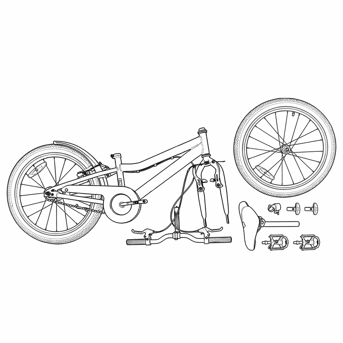 Kids Mountain Bike 20 Zoll 6-Speed für 5-8 Jahre alt Weiß
