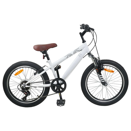 Kids Mountain Bike 24 Zoll 6-Speed für 8-12 Jahre alt Weiß