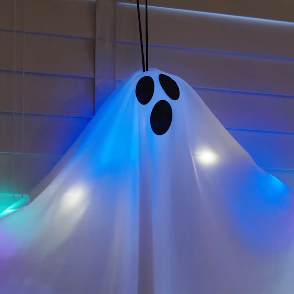Fantasma di Halloween da appendere 3 pezzi Bianco 52 x 62 cm Poliestere