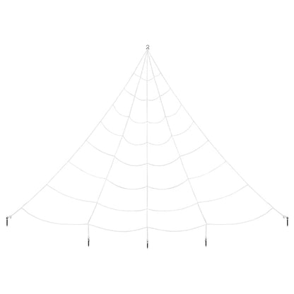 Halloween-Spinnendekoration mit Netzen 2 pcs Schwarz und Weiß