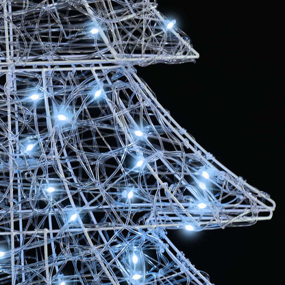 Weihnachtsbaum mit 100 LEDs Kaltweiß 122 cm Acryl