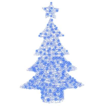 Albero di Natale con 100 LED blu, 120 cm, acrilico