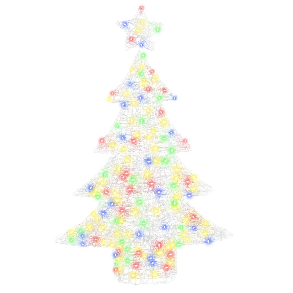 Weihnachtsbaum mit 100 LEDs Mehrfarbig 120 cm Acryl