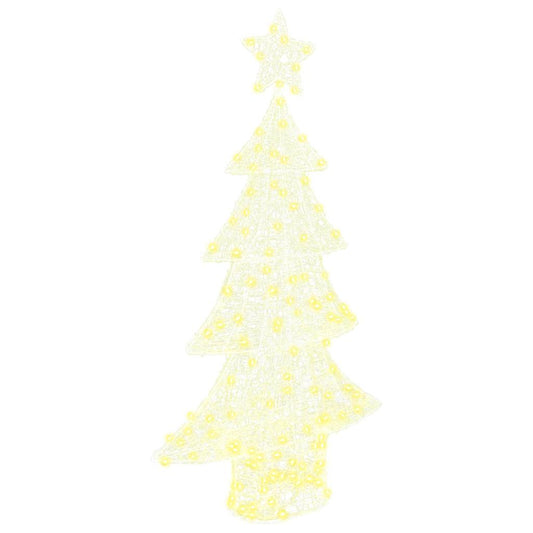 Weihnachtsbaum mit 160 LEDs Warmweiß 150 cm Acryl