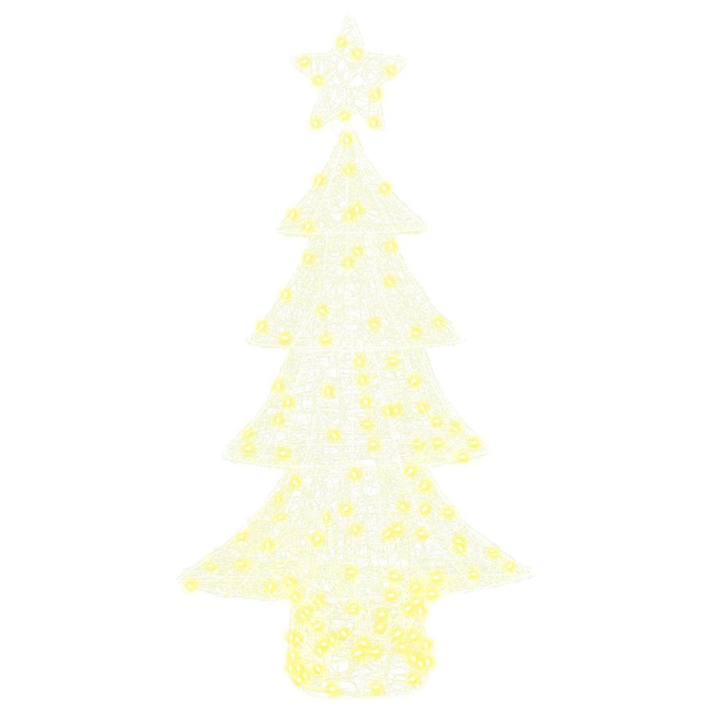 Weihnachtsbaum mit 160 LEDs Warmweiß 150 cm Acryl