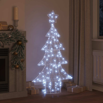 Weihnachtsbaum mit 160 LEDs Kaltweiß 151 cm Acryl