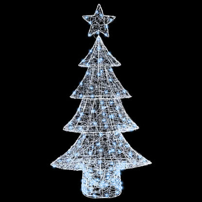 Weihnachtsbaum mit 160 LEDs Kaltweiß 151 cm Acryl