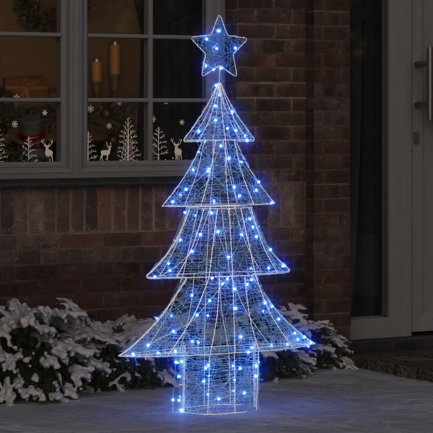 Weihnachtsbaum mit 160 LEDs Blau 150 cm Acryl