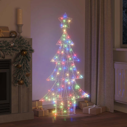Albero di Natale con 160 LED, multicolore, 151 cm, acrilico