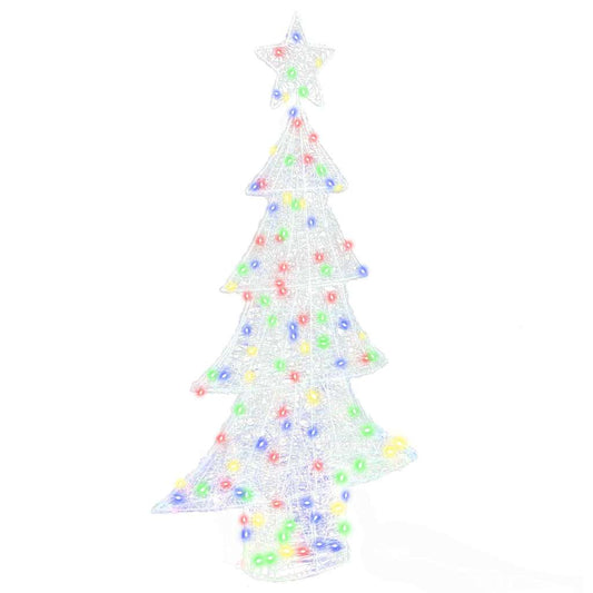 Weihnachtsbaum mit 160 LEDs Mehrfarbig 150 cm Acryl