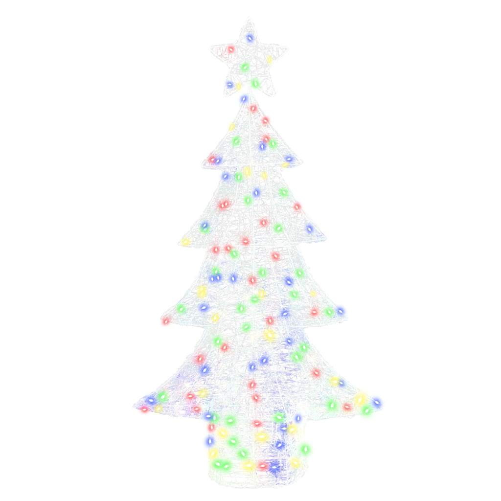 Albero di Natale con 160 LED, multicolore, 151 cm, acrilico