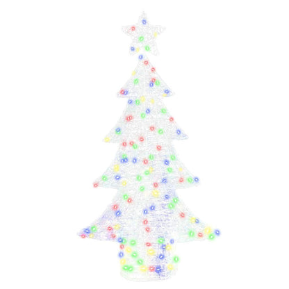 Albero di Natale con 160 LED, multicolore, 151 cm, acrilico