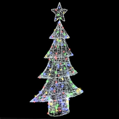 Albero di Natale con 160 LED, multicolore, 151 cm, acrilico