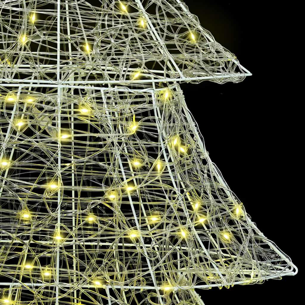 Weihnachtsbaum mit 240 LEDs Warmweiß 180 cm Acryl