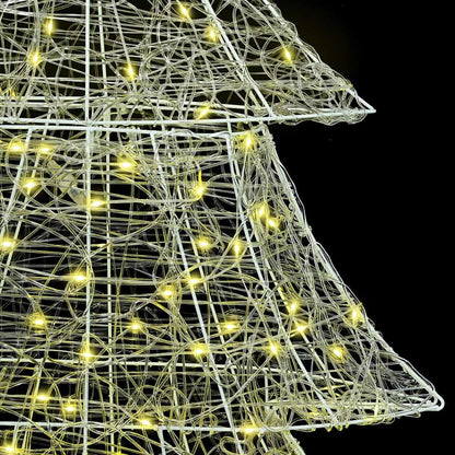 Weihnachtsbaum mit 240 LEDs Warmweiß 180 cm Acryl