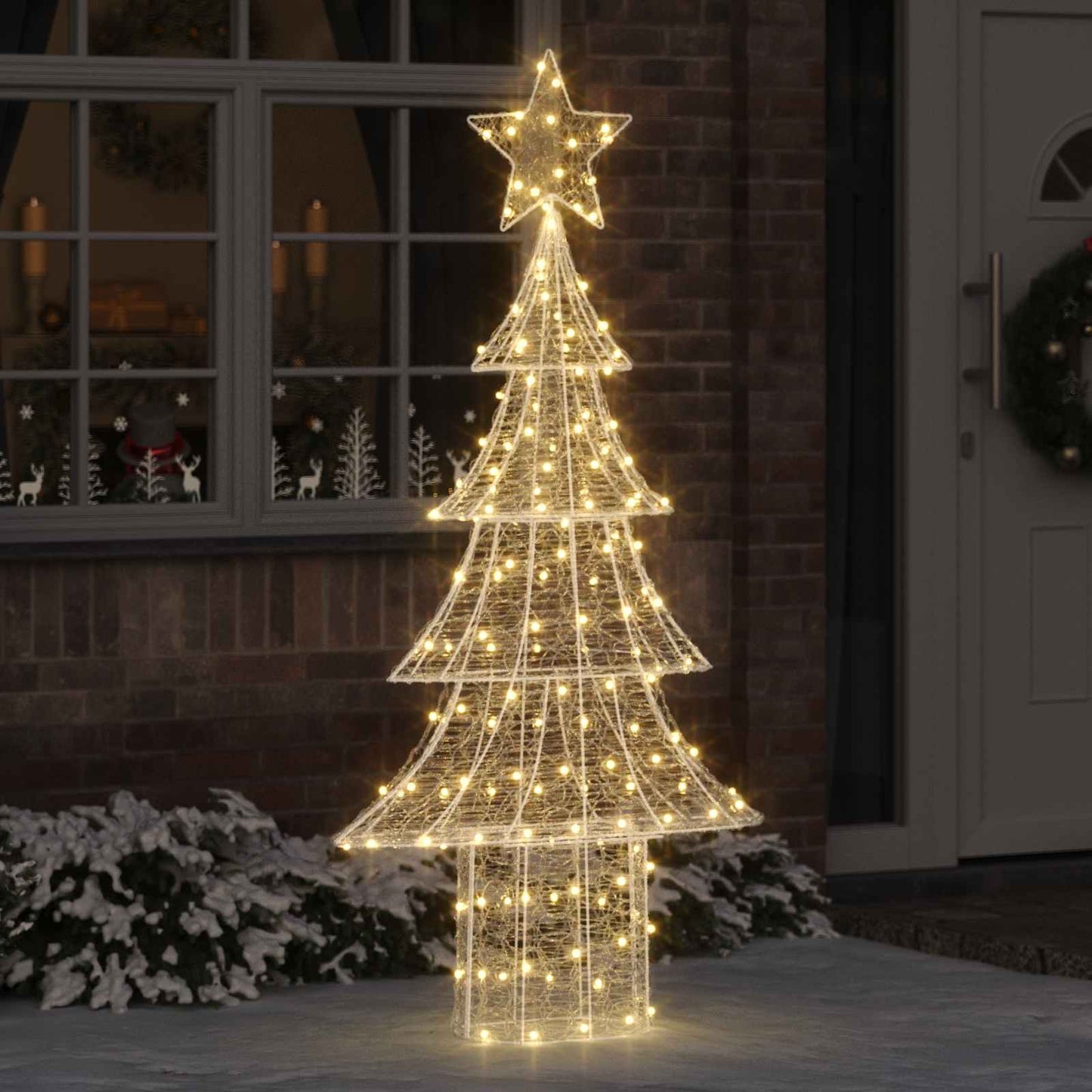 Weihnachtsbaum mit 240 LEDs Warmweiß 180 cm Acryl