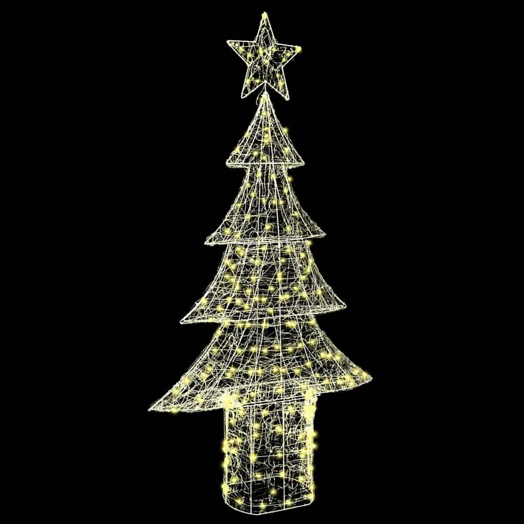 Weihnachtsbaum mit 240 LEDs Warmweiß 180 cm Acryl
