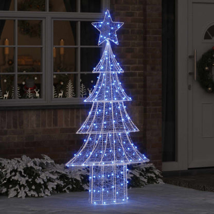 Weihnachtsbaum mit 240 LEDs Blau 180 cm Acryl