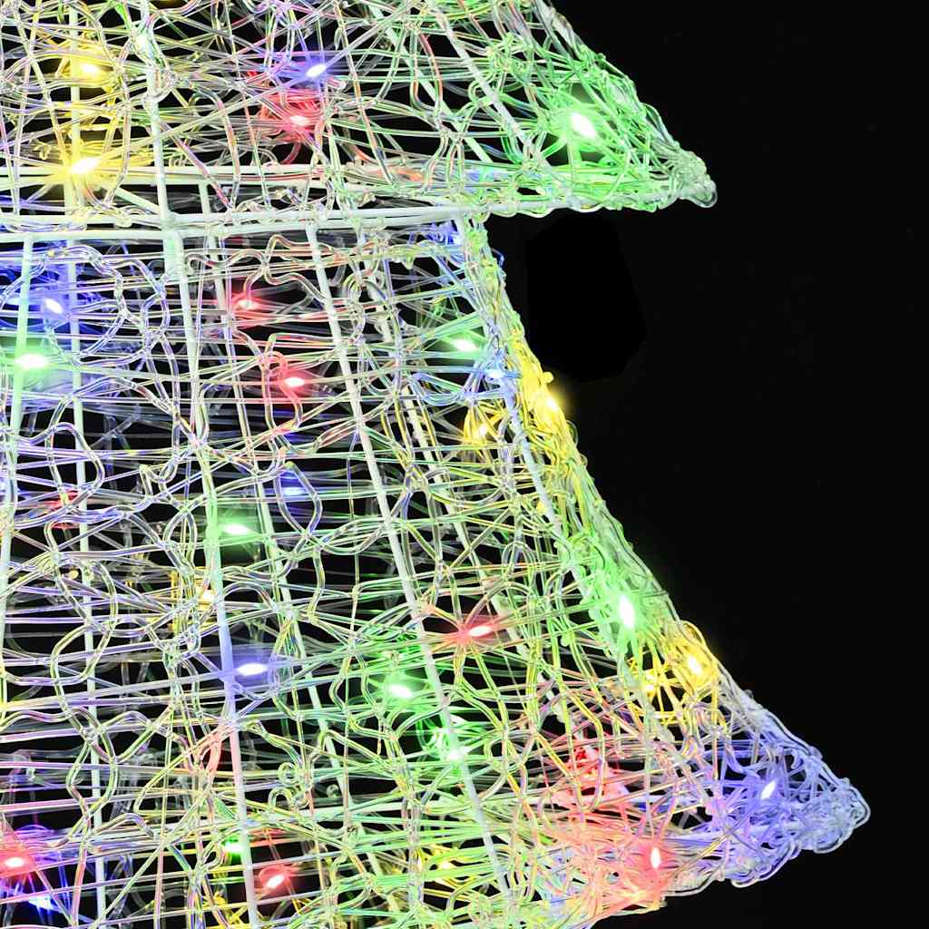 Weihnachtsbaum mit 240 LEDs Mehrfarbig 180 cm Acryl