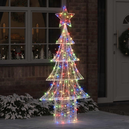 Weihnachtsbaum mit 240 LEDs Mehrfarbig 180 cm Acryl