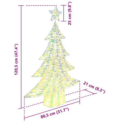 Weihnachtsbaum mit 120 LEDs Warmweiß 120 cm PET